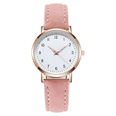 levne Quartz hodinky-dámské hodinky móda ležérní kožený pásek hodinky svítící jednoduché dámské malý ciferník quartzové hodiny šaty náramkové hodinky reloj mujer