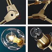 Χαμηλού Κόστους Σχέδιο Sputnik-5-Light 6-Light 7-Light 125-180 cm Σχεδίαση Σπούτνικ Σχεδιασμός συμπλέγματος Κρεμαστά Φωτιστικά αλουμίνιο Γυαλί Σπούτνικ Πρωτότυπες Γαλβανισμένο Μοντέρνα 110-120 V 220-240 V