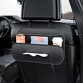 levne Organizéry do auta-1ks opěradla autosedačky kožená úložná krabička multifunkční závěsná úložná taška krabička na kapesníčky držák na pohárky organizér na opěradlo do auta potřeby na dekorace do auta
