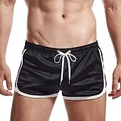 cheap Running Shorts-Men&#039;s Athletic Shorts Ranger Panty Drawstring Bottoms Athletic Athleisure Breathable Quick Dry Moisture Wicking Soft Fitness Gym Workout Running Sportswear Activewear Stripes Yellow / Black White+Sky