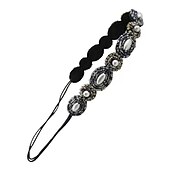 economico Accessori per acconciature-6 pezzi elastici strass in rilievo donne fasce per capelli fatti a mano gioielli vintage fasce per capelli per accessori per capelli ragazza 20-26.8 multicolor