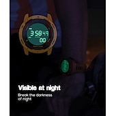 baratos Relógios Digitais-Relógio Digital Masculino Relógios Esportivos Masculinos Duplo Horário Pedômetro Despertador Impermeável 50M Relógio Digital Relógio Militar