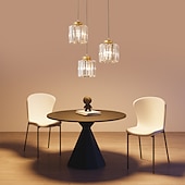 cheap Island Lights-LED Pendant Lights Kitchen Island Crystal Chandeliers 1/3 Head  Modern Farmhouse Foyer Entryway Light Fixtures Ceiling Hanging Globe Over Table Warm White Black/Gold