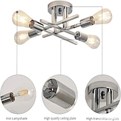 ieftine Montaj Plafon-plafoniera led 4 lumini 38cm candelabru stil nordic sputnik design metal stil artistic finisaje pictate industrial bucatarie dormitor lumini camera copiilor alb cald 110-240v