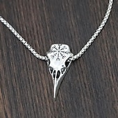ieftine Accesorii și altele-colier viking craniu de corb pandantiv odin rună amuletă bijuterii pirați medievale pentru bărbați retro vintage