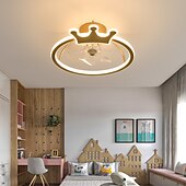 billiga Takfläktlampor-takfläkt med ljuscirkeldesignapp&amp;amp; fjärrkontroll 50cm dimbar 6 vindhastigheter modern takfläkt för sovrum, vardagsrum, litet rum 220-240v