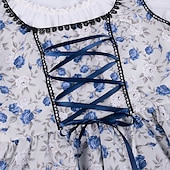 olcso Dirndl-Mindszentek napja Oktoberfest Ruhák Szerepjáték Jelmezek Szobalány öltözékek Szerepjáték bajor Német Meadows Női Hagyományos stílusú ruha Blúz Ruha Kötény