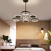 זול ספוטניק דיזיין-6/8/12 ראשי תליון led נברשת מודרנית זהב שחור עיגול עיצוב מתכוונן מתכת בסגנון אמנותי חלול גימורים צבועים בסגנון נורדי עכשווי 110-120v 220-240v