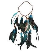 economico Accessori per acconciature-copricapo boho copricapo di piume accessori piuma fascia elastica zingara festival copricapo fantasia indiana anni &#039;70