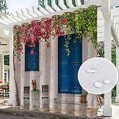 billiga Vattentäta gardiner-vattentäta utomhusgardiner för inomhusbröllop uteplats tjock sekretesshylsa gardiner för bröllop sovrum, vardagsrum, veranda, pergola, cabana, 1 panel