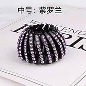 abordables Accessoires de coiffure-1 pc strass nid forme pince à cheveux élégant bun maker queue de cheval titulaire cheveux griffe coiffure accessoire