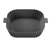 preiswerte Grills für Kochen im Freien-Heißluftfritteuse, Silikon-Backgeschirr, multifunktionale Grillmatte, Backofen, leicht zu reinigende, ölbeständige Silikonmattenschale