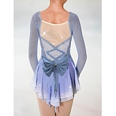 levne Šaty na krasobruslení-Šaty na bruslení Dámské Dívčí Buz Pateni Šaty Rudě růžová Fialová Tmavě fialová Síťka Spandex Vysoká pružnost Soutěž Bruslařské oblečení Ručně vyrobeno Klasický Bruslení Krasobruslení / Štras / Zima
