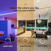 levne Smart noční světlo-chytré led vestavné osvětlení rgbcw rgbcw světla měnící barvu wifi plechovky s přepážkovým lemem retrofit downlight kompatibilní s alexa&amp;amp; ovládání aplikace asistenta google