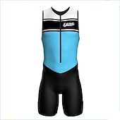 preiswerte Herrenbekleidungs-Sets-Herren Triathlonanzug Ärmellos Triathlon Silber Hellgelb Schwarz / Orange Graphic Fahhrad Lycra Sport Graphic Bekleidung