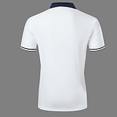 preiswerte Klassisches Poloshirt für Herren-Herren Polos mit Knöpfen Poloshirt Casual Festtage Kargen Kurzarm Modisch Basic Glatt Klassisch Sommer Regular Fit Weiß Rosa Orange Kaki Polos mit Knöpfen