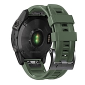 Χαμηλού Κόστους Ζώνες ρολογιών Garmin-Παρακολουθήστε το συγκρότημα για Γκάρμιν Fenix 7 7X 6 6X Pro Epix Pro 47mm 51mm Instinct 2X Approach S70 47mm S62 S60 Forerunner 955 945 Epix Marq Descent Quatix 22mm 26mm σιλικόνη Αντικατάσταση Λουρί