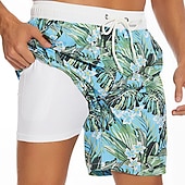 abordables short de bain homme-Homme Maillots de Bain short de bain Short de bain Plein Confort Respirable Extérieur du quotidien Sortie Mode Décontractées Azur Noir
