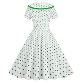 olcso Ruhák-Pöttyös Retró 1950-es Egy vonalú ruha Rockabilly Swing ruha Pöttyös Női Alkalmi / Napi Lánybúcsú Felnőttek Ruha Hazatérő ruhák