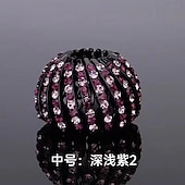 abordables Accessoires de coiffure-1 pc strass nid forme pince à cheveux élégant bun maker queue de cheval titulaire cheveux griffe coiffure accessoire