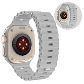 economico Cinturini per Apple Watch-Banda oceanica Compatibile con Cinturino dell&#039;Apple Watch 38mm 40mm 41mm 42mm 44mm 45mm 49mm Impermeabile Regolabili Donne Uomini Silicone Cinturino di ricambio per iwatch Series Ultra 8 7 6 5 4 3 2