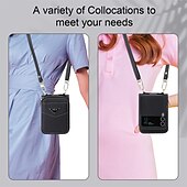 baratos Capa Samsung-Capa de Telefone Para Samsung Galaxy Z Flip 6 Z Flip 5 Z Flip 4 Z Flip 3 Capa de Carteira Portátil Com Zíper Slot para Cartão Colorido Sólido PC Couro PU