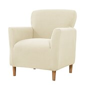 abordables Cubierta de sillón y silla sin brazo-Funda elástica para sillón color burdeos, funda protectora para sofá de 1 plaza con base elástica para niños y mascotas