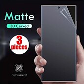economico Proteggi schermo per Samsung-3 pezzi Protezione schermo Per Samsung Galaxy S24 Ultra Plus S23 S22 S21 S20 Plus Ultra S10 Note 20 Ultra 10 Plus S25 Ultra TPU idrogel Satinato Anti Bolle Anti-impronte Ultra sottile Anti-graffi