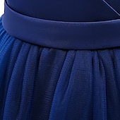 preiswerte Blumenmädchenkleider-kinderkleidung Mädchen Blumenmädchen Kleid Kleid Party Kleid Feste Farbe Ärmellos Formal Leistung Hochzeit Gitter Rückenfrei Elegant Modisch bezaubernd Polyester Maxi abendkleider Schaukelkleid