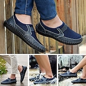 preiswerte Herrenpantoletten &amp; -slipper-Braune atmungsaktive Loafer aus Kunstleder für Herren - lässige Sommer-Schlupfschuhe mit perforiertem Design für Outdoor-Aktivitäten