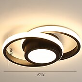 cheap Ceiling Lights-LED Ceiling Light 1-Light 32cm Geometric Shapes Flush Mount Lights Silica gel Aluminum Ceilling Light for Corridor Porch Bar Creative Loft Balcony Lamps Warm White/White 110-240V