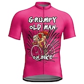 voordelige Heren shirts-21Grams Voor heren Wielrenshirt Korte mouw Fietsen Kleding Bovenlichaam met 3 achterzakken Bergracen Wegwielrennen Ademend Sneldrogend Vochtregelerend Reflecterende strips Donker Grijs Zwart Geel