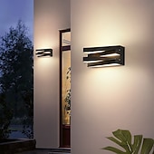 economico applique da esterno-Lampada Da Parete A Led Da Esterno Impermeabile 10 W Su E Giù Illuminazione Da Interno A Doppia Testa Curva Da Parete Camera Da Letto Moderna Luce Bianca Calda