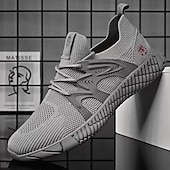 economico Sneakers da uomo-sneakers sportive da uomo in rete grigia: leggere, traspiranti e perfette per la corsa, la palestra e l&#039;abbigliamento casual
