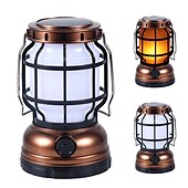 ieftine Lumini de camping-1 buc 3 W Lumini Solare LED Lanterne și lumini de camping Alimentat solar Intensitate Luminoasă Reglabilă Rezistent la apă Alb cald + alb 1.2 V Lumina Exterior Piscina Curte 2 LED-uri de margele