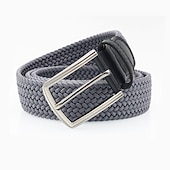 baratos Cintos para Homem-cinto masculino simples casual de malha de poliéster elástico com fivela presente moderno para namorado e pai