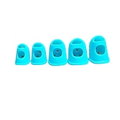 abordables Instrumentos musicales-10 unids/set dedal para dedos, guantes de silicona antiquemaduras para tocar la guitarra, protección para los dedos, guante artesanal diy, herramienta de cocina para coser