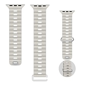 economico Cinturini per Apple Watch-Banda oceanica Compatibile con Cinturino dell&#039;Apple Watch 38mm 40mm 41mm 42mm 44mm 45mm 49mm Impermeabile Regolabili Donne Uomini Silicone Cinturino di ricambio per iwatch Series Ultra 8 7 6 5 4 3 2
