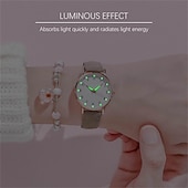 levne Quartz hodinky-dámské hodinky móda ležérní kožený pásek hodinky svítící jednoduché dámské malý ciferník quartzové hodiny šaty náramkové hodinky reloj mujer