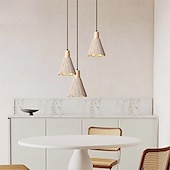 abordables Éclairages pour îlot-LED suspension design ciment 10 &quot;éclairage de l&#039;îlot de cuisine moderne ferme foyer entrée luminaires plafond suspendu globe sur table cordon réglable 1 pièces 110-240v