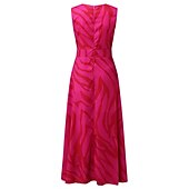 cheap Vacation Dresses-Women&#039;s Casual Dress Swing Dress Long Dress Maxi Dress Blue Light Green Fuchsia Sleeveless Floral Print Spring Summer V Neck 2023 S M L XL XXL