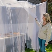 abordables Bâche de camping-éloignez les invités indésirables - moustiquaire pour lit à baldaquin double à king size