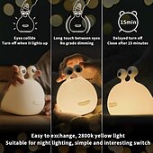 economico Lucine notturne per bambini e neonati-luce notturna lumaca vivaio lampada squishy luce notturna in silicone per l&#039;allattamento lampada da comodino animale carino per neonati bambini adolescenti luce notturna morbida con sensore tattile