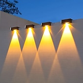 abordables Appliques d&#039;extérieur-Lampes solaires d&#039;extérieur à LED, applique murale, éclairage de clôture, éclairage de patio super lumineux, éclairage extérieur, éclairage de jardin étanche, balcon, clôture, porche, décoration de la maison, lampe de nuit solaire