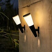 voordelige Straatlampen-outdoor zonne-energie tuin licht led waterdichte decoratie wandlamp voor hek veranda land balkon huis tuin straat decor kleurrijke verlichting
