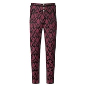 billiga Botten-Prins Vampyr Retro / vintage Punk och gotiskt Medeltida kostymer Renässans Steampunk Byxa Långbyxor Hög midja Herr Jacquard Kostym Årgång Cosplay Lång längd Byxor Halloween