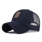 billiga Baseballkeps herr-Herr Snapback hatt Basebollkeps Trucker Hat Mesh Keps Svart Vit Polyester Mesh baksida Resor Strandstil Utomhus Semester Slät Justerbara Solskyddskräm Andningsfunktion Mode