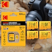 cheap Computer Peripherals-Kodak Micro SD Card U3 V30 256GB 128GB SDXC Flash Memory Card C10 U3 4K HD cartao de Memoria Micro SD TF Card With SD Adapter