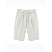 voordelige Bermuda-shorts-Dames Broeken Basic Casual Heldere kleur Huis Dagelijks Licht Blauw Grasgroen Meer groen Zwart Wit Zomer