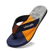 billige Uformelle sandaler-stilige flip-flops for menn med teksturert såle – komfortable strandsandaler for sommerbruk